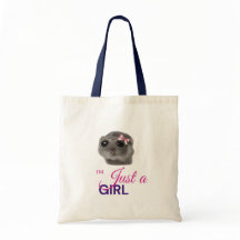 trauriger Hamster nur ein Mädchen Tragetasche