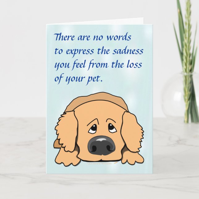 Trauriger Hund Cartoon Sympathie Karte für den Ver (Vorderseite)