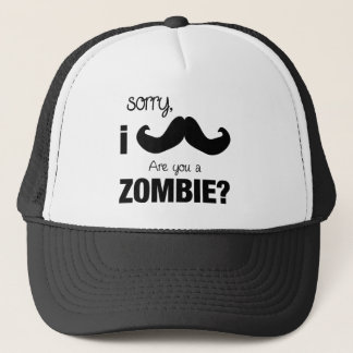 Trauriger i-Schnurrbart….sind Sie ein Zombie? Truckerkappe