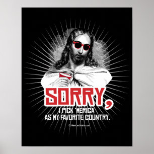 Trauriger Jesus - wähle ich Merica als mein Poster