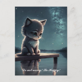 Trauriger Kitten. Postkarte