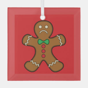 Trauriger Lebkuchenmann Ornament Aus Glas