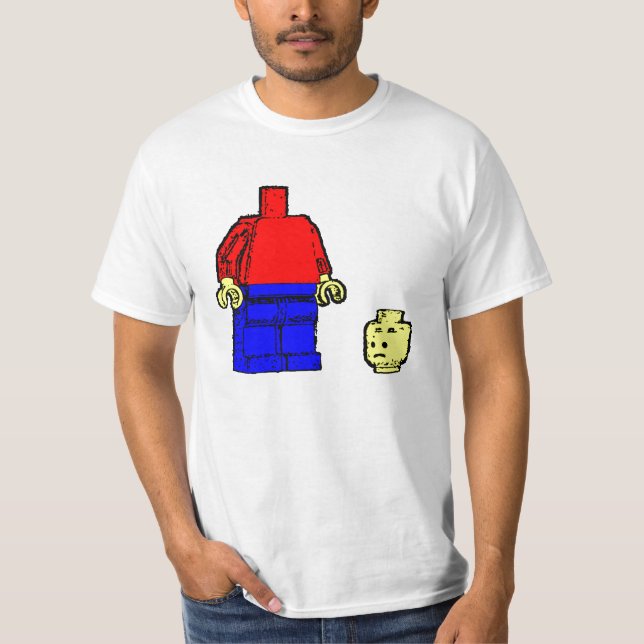 Trauriger Leggo Mann T-Shirt (Vorderseite)