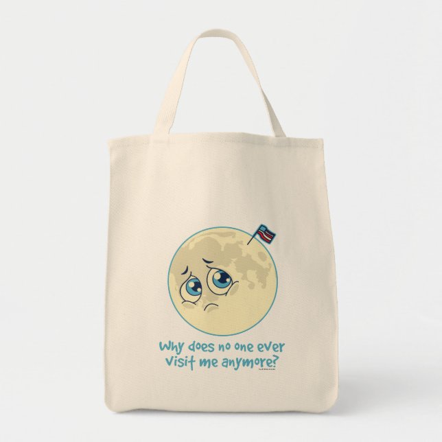 Trauriger Mond Tragetasche (Vorne)