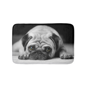 Trauriger Mops Badematte