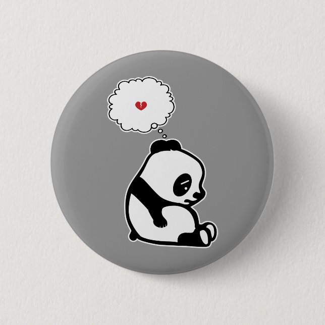 Trauriger Panda Button (Vorderseite)
