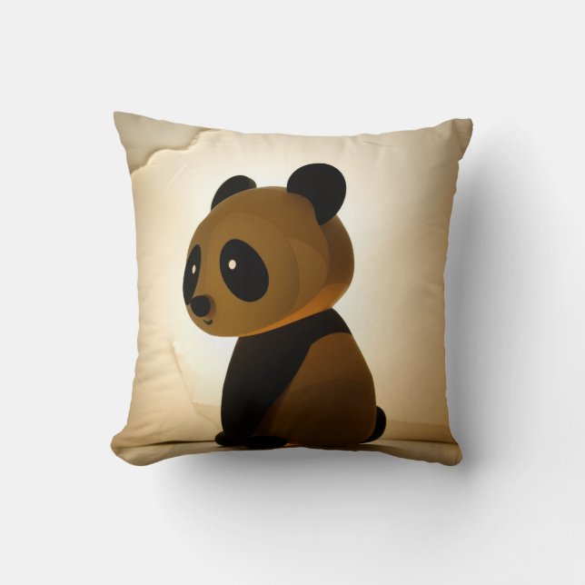 Trauriger Panda Kissen (Vorderseite)