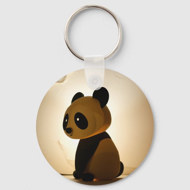 Trauriger Panda Schlüsselanhänger (Vorderseite)