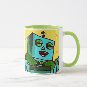 Trauriger Roboter/glückliche Roboter-Kaffee-Tasse Tasse