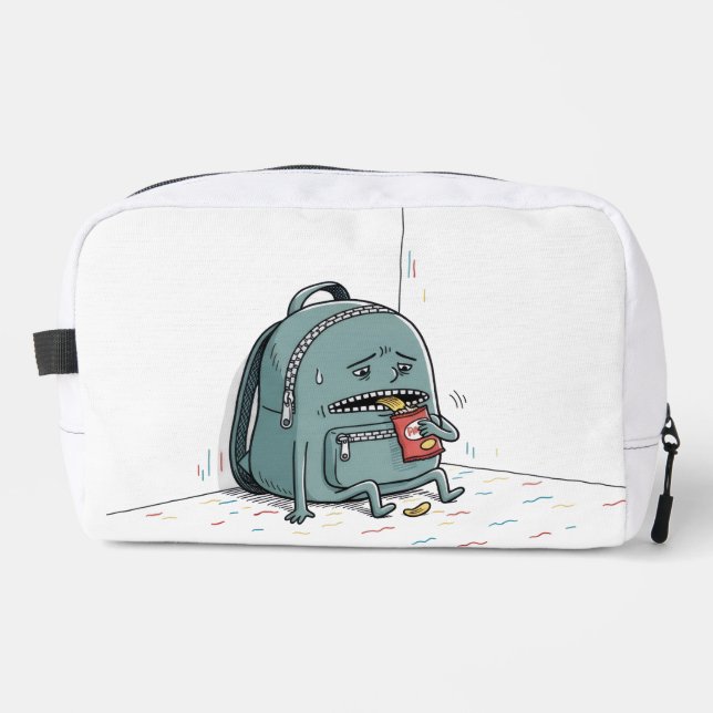 Trauriger Rucksack mit Chips | Funny Relating Cart (Vorderseite)