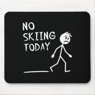 Trauriger Stockmann Kein Skifahren heute Vatertag  Mousepad