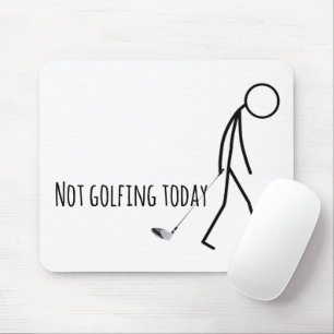 Trauriger Strichmännchen für Golfer Mousepad