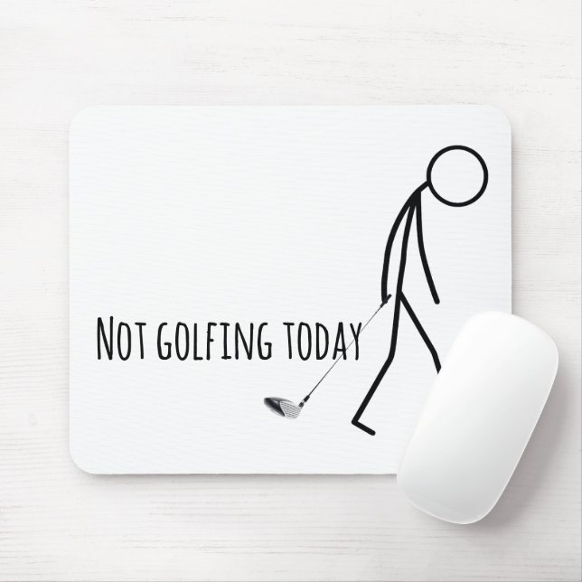 Trauriger Strichmännchen für Golfer Mousepad (Mit Mouse)