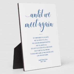 Trauriges Blau bis wir uns Wiedersehen Gedicht mit Fotoplatte
