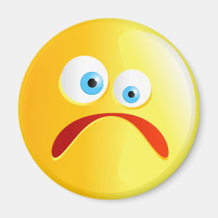 Trauriges gelbes Smilie Magnet