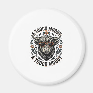 Trauriges Kuh-Shirt Vintage-Gravur Farmtier Magnet