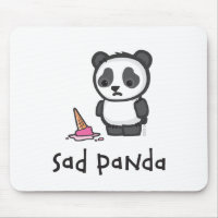 Trauriges Panda mousepad