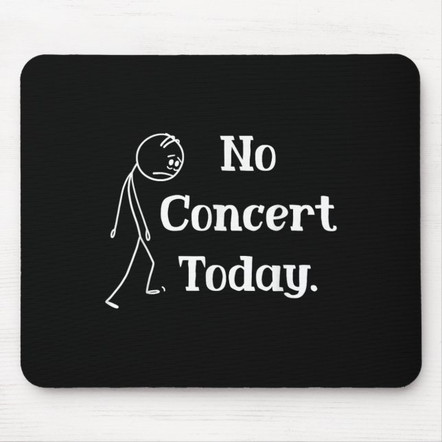 Trauriges Stockfigur-Musikkonzert-Liebhaber-T-Shir Mousepad (Vorne)