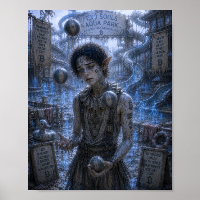 Traurigkeit / Jongleur / Wasserpark Poster (Vorne)