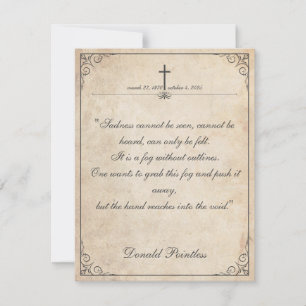 Traurigkeit kann nicht gesehen werden - Beerdigung