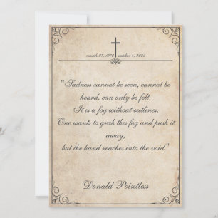 Traurigkeit kann nicht gesehen werden - Beerdigung