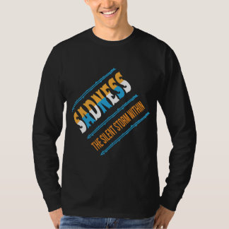 Traurigkeits Basic Langarm-T-Shirt T-Shirt