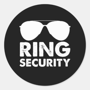 Trauring Sicherheit Hochzeit Ring Runder Aufkleber