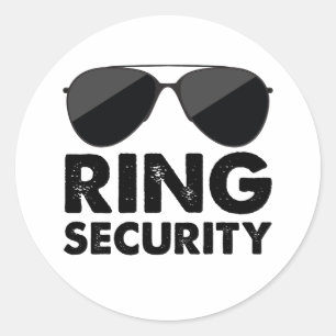 Trauring Sicherheit Hochzeitsring Runder Aufkleber