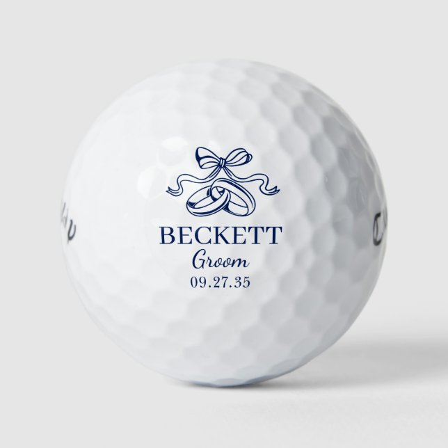 Trauringe Bräutigam Golfball (Vorderseite)