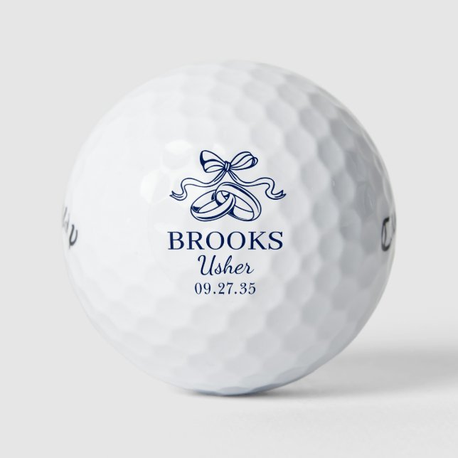 Trauringe Platzanweiser Golfball (Vorderseite)