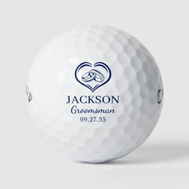 Trauringe Trauzeuge Golfball (Vorderseite)