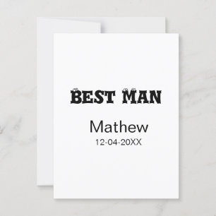 Trauzeuge-Bachelor-Partei hinzufügen Namensdatum e Postkarte
