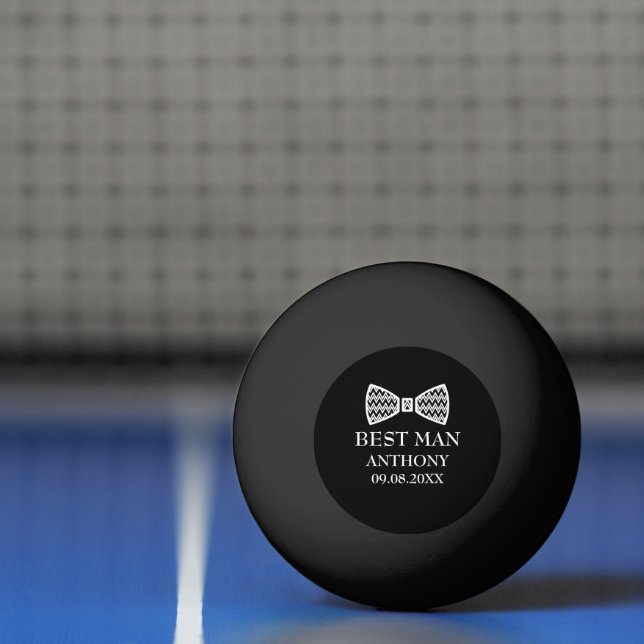 Trauzeuge Bachelor Party Black Modern Wedding Tischtennisball (Netto)