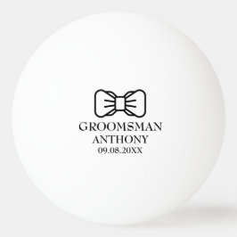 Trauzeuge Bachelor Party Black Modern Wedding Tischtennisball