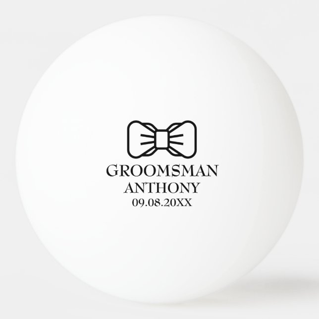 Trauzeuge Bachelor Party Black Modern Wedding Tischtennisball (Vorderseite)