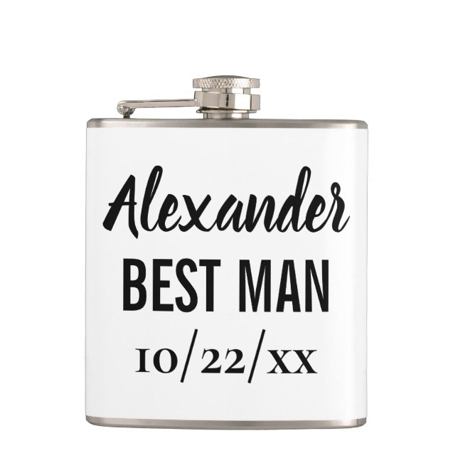 Trauzeuge Bachelor Party Gastgeschenk Hochzeit Flachmann (Vorderseite)