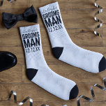 Trauzeuge Bachelor Party White Wedding Socks Socken<br><div class="desc">Welcher Trauzeuge würde nicht ein Paar weiße Socken als Dankeschön Liebe? Fügen Sie einfach seinen Namen und Ihr Hochzeitstag hinzu. Sie können die Hintergrundfarbe entsprechend Ihrem Farbschema ändern</div>