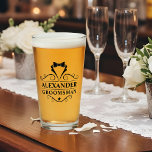 Trauzeuge Black Krawatte Glas<br><div class="desc">Hochzeitsstift Trauzeuge Black Krawatte Drink Glass</div>