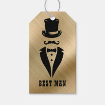Trauzeuge Black Krawatte Tuxedo Gold
