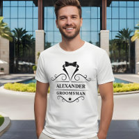 Trauzeuge Black Tuxedo Krawatte White
