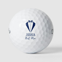 Trauzeuge Blaue Smoking mit gestreifter Fliege Golfball