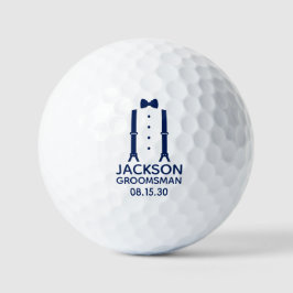Trauzeuge Blue Bow Krawatte Golfball