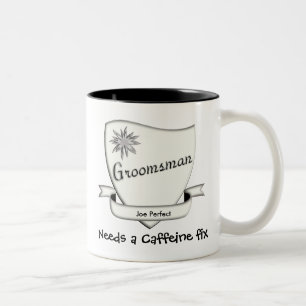 Trauzeuge braucht seine Koffeinfixierung Tasse