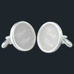 Trauzeuge Cufflinks Manschettenknöpfe<br><div class="desc">Sterling Silber plattierte Manschetten in silbergrau und weiß mit Trauzeuge. Passen Sie dieses Objekt an oder kaufen Sie, wie es ist.</div>