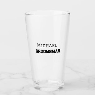 Trauzeuge einfache minimale hinzufügen Name modern Glas