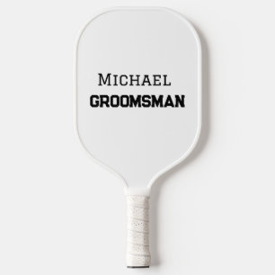 Trauzeuge einfache minimale hinzufügen Name modern Pickleball Schläger