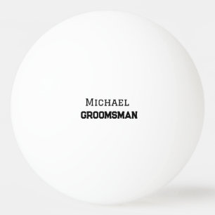 Trauzeuge einfache minimale hinzufügen Name modern Tischtennisball