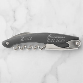 Trauzeuge Elegant Wedding Corkschrauben Kellnermesser