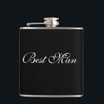 Trauzeuge Flask Flachmann<br><div class="desc">Die Flasche für den Trauzeuge wird in Schwarz mit Weiß angezeigt. Passen Sie dieses Objekt an oder kaufen Sie,  wie es ist.</div>