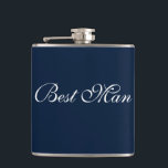 Trauzeuge Flask Flachmann<br><div class="desc">Der Kolben für den Trauzeuge wird in Marineblau und Weiß gezeigt. Passen Sie dieses Objekt an oder kaufen Sie,  wie es ist.</div>